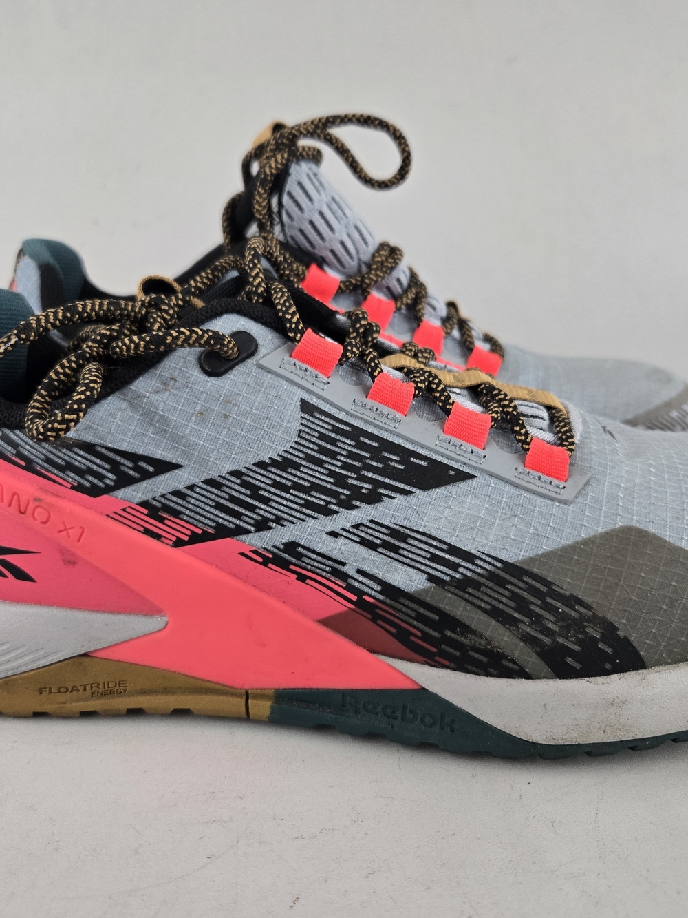 Reebok Woman's Lightweight Running Shoe - Gray with Pink Accents - Picture 4 of 11